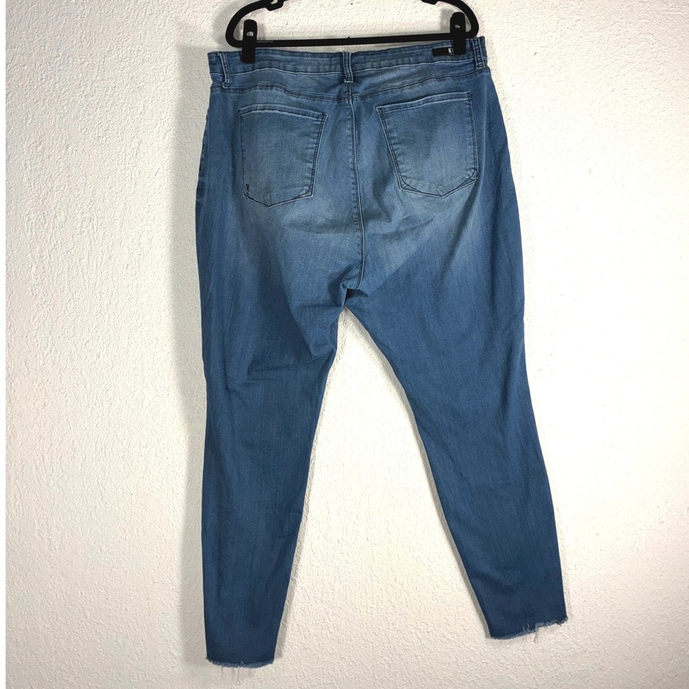 Kut from the Kloth Womens 20W Skinny Jeans Medium Wash Raw Hem KP0906GA3 - Picture 2 of 9